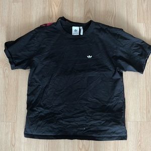 Black Adidas Tee with White Ghost Logo